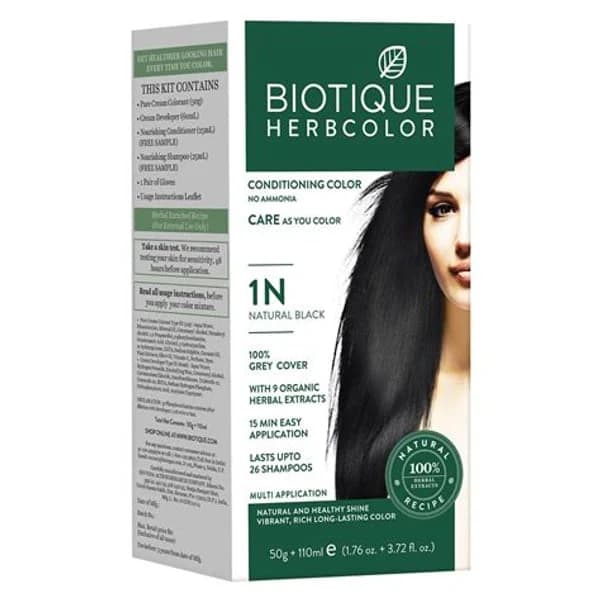 BIOTIQUE BIOTIQUE HERBCOLOR NATURAL BLACK 1N product image