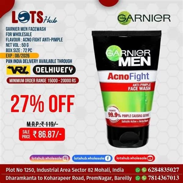 GARNIER GARNIER MEN ACNO APFW 50ML product image