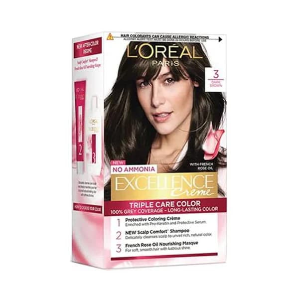 LOREAL LOREAL PARIS EXCELLENCE COLOUR 3N DARK BROWN product image