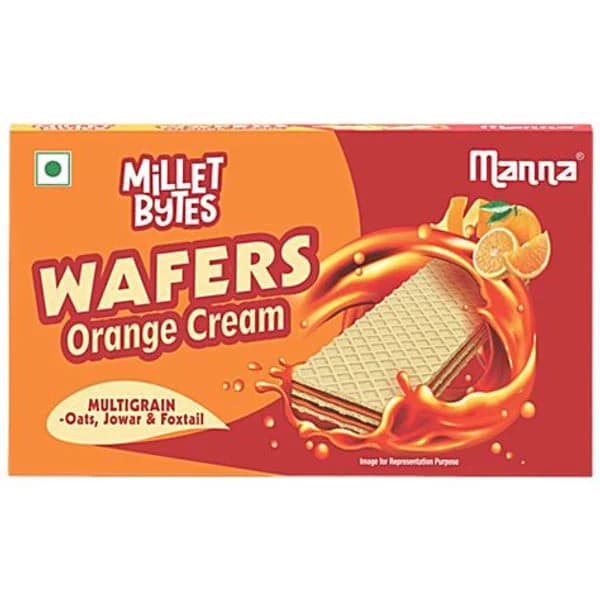 MANNA MANNA MILLET BYTES ORANGE WAFERS 75GM product image