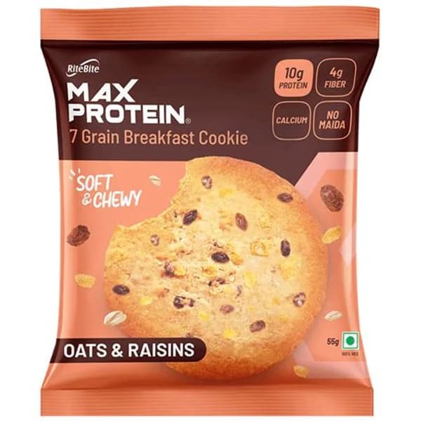 MAX PROTEIN MAX PROTEIN COOKIE OATS & RAISINS 55GM product image