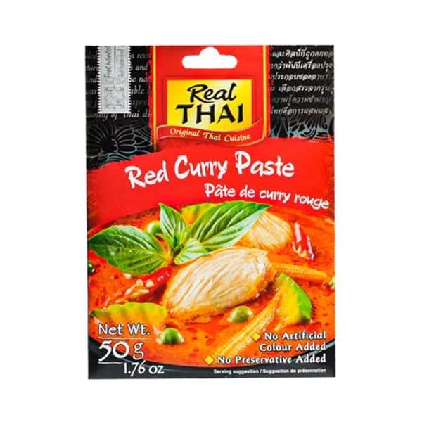 REAL REAL THAI RED CURRY PASTE 50GM product image