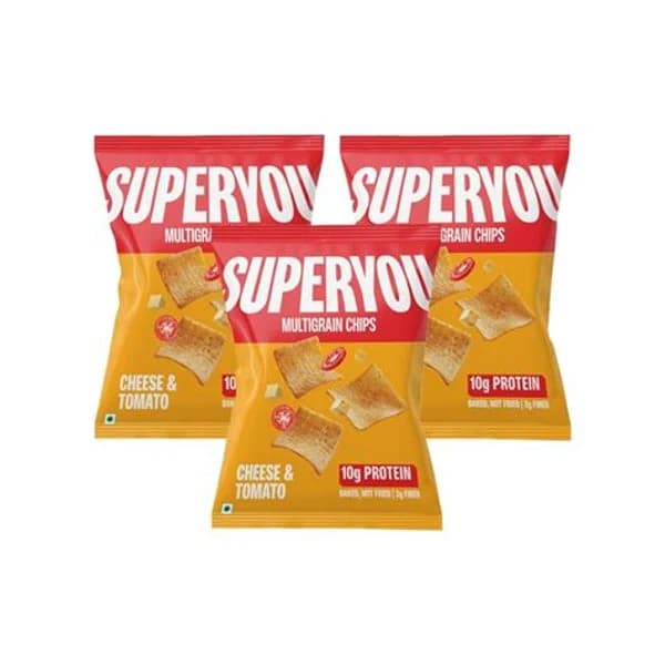 SUPERYOU SUPERYOU MULTIGRAIN CHIPS CHEESE TOMATO 10G product image