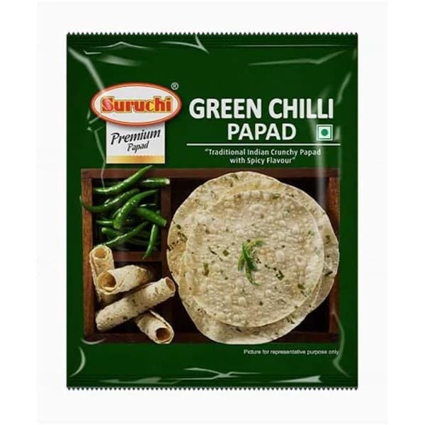 SURUCHI SURUCHI GREEN CHILLI PAPAD 200GM product image