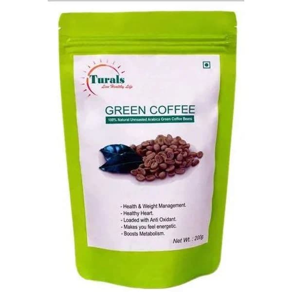 TURALS TURALS GREEN COFFEE BEANS 200GM product image