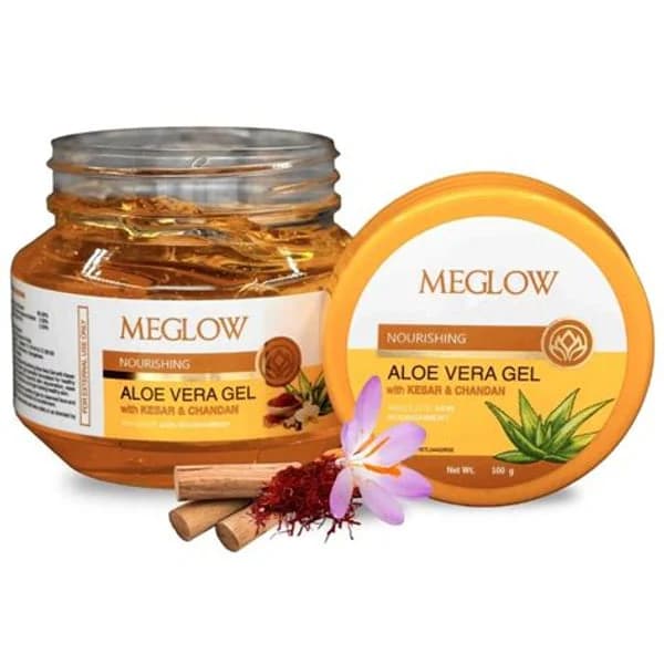 MEGLOW MEGLOW ALOEVERA GEL KESAR CHANDAN 100ML product image