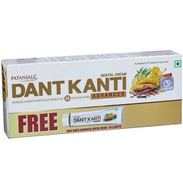 PATANJALI PATANJALI DANTKANTI ADV DENTAL 100G+50G FREE product image