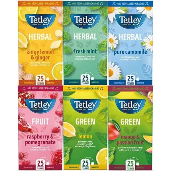 TETLEY TETLEY GREEN TEA 25TEA BAGS ASSORTED product image