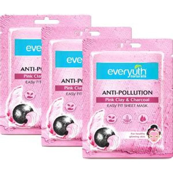 EVERYUTH EVERYUTH PINK CLAY&CHARCOAL SHEET MASK product image
