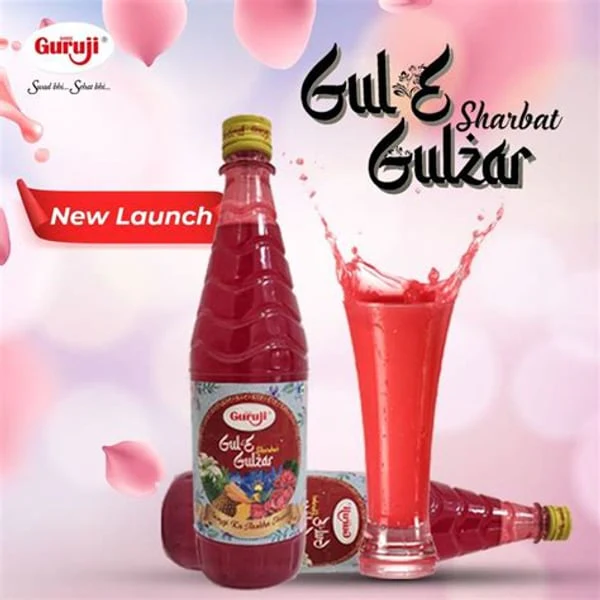 GURUJI GURUJI GUL E GULZAR SHARBAT 750ML product image